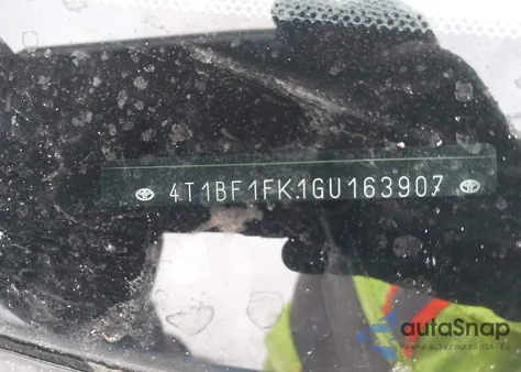 2016 Toyota Camry Se z USA, uszkodzony, nr VIN 4T1BF1FK1GU163907